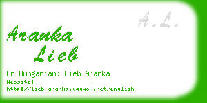 aranka lieb business card